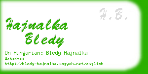 hajnalka bledy business card